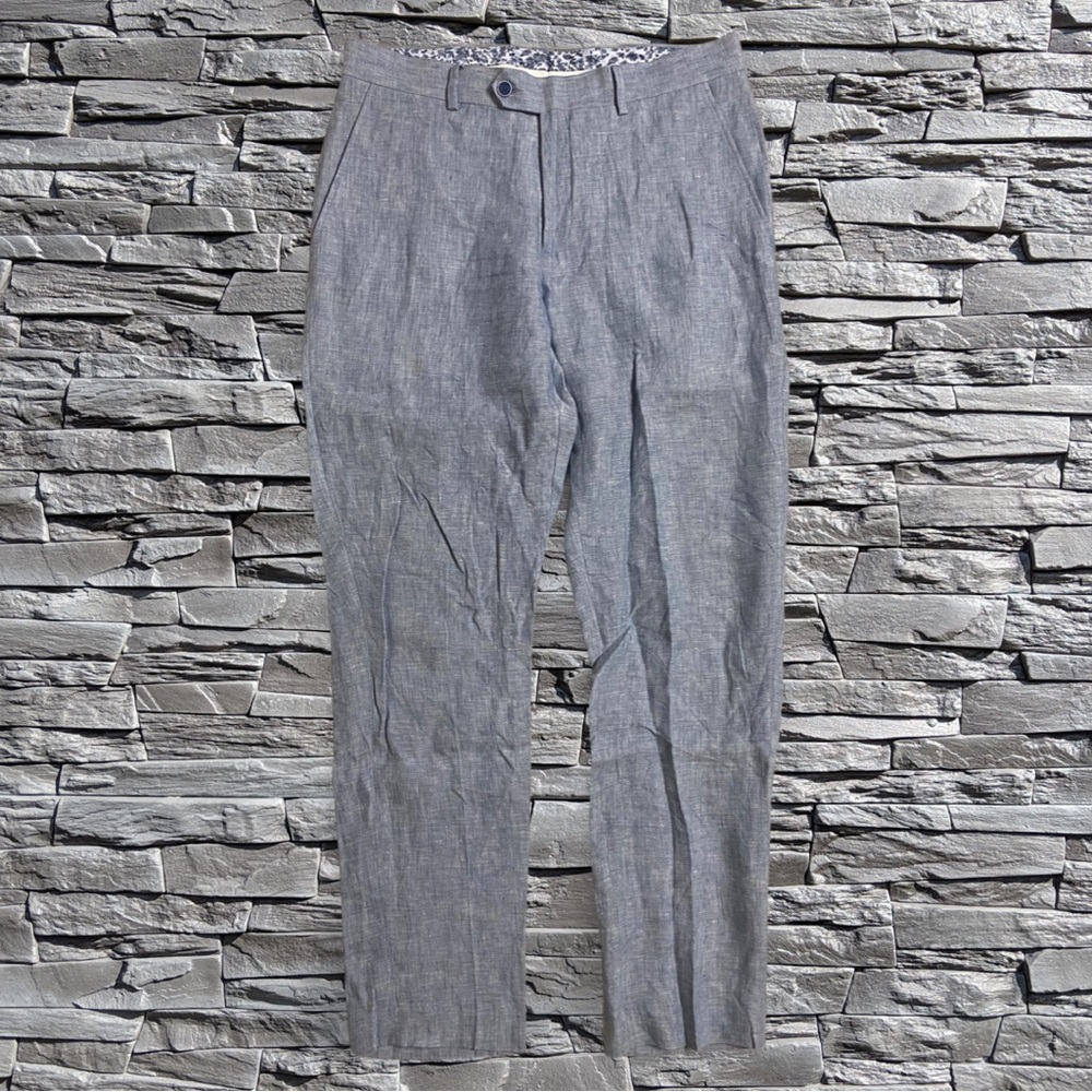 bar III Slim Fit Dress Pants Light Blue Size 32